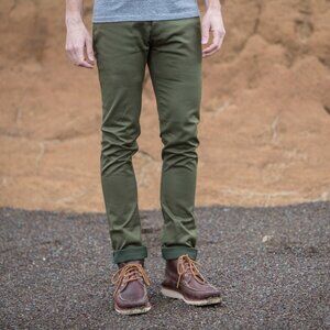 Gustin #367 Japan Selvedge Bedford Corduroy - Olive green Straight 36x28 NWOT